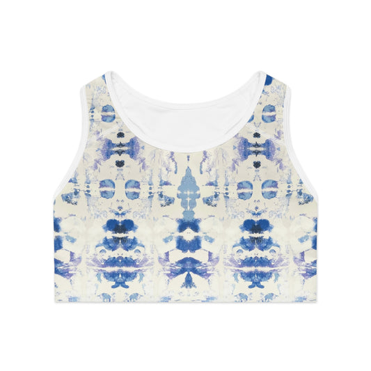 Art by Annie Aymond baby blues Sports Bra (AOP)
