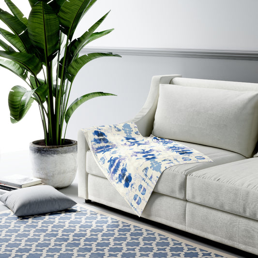 Baby Swaddle Blanket baby blues Art by Annie Aymond