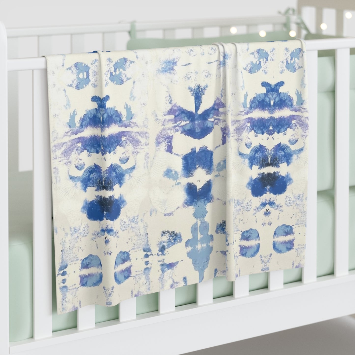 Baby Swaddle Blanket baby blues Art by Annie Aymond